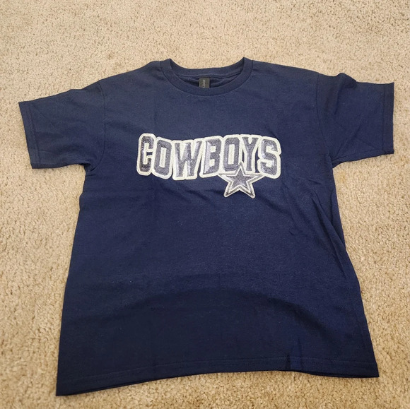 Tops - Womens Navy Blue Cowboys Bedazzled Gildan Size M Short Sleeve Shirt New